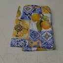 SASTYBALE Summer Lemon Tablecloth Mediterranean Tile Table Cloth, Washable Water Resistant Rectangular Italian Themed Decor Table Cover for Party/Picnic/Indoor/Outdoor (Rectangle, 52" x 70", Blue)