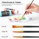 Shuttle Art Acrylic Paint, 25 Colors Acrylic Paint Set, 2oz/60ml Bottles, Rich Pigments Paint for Artists, Beginners and Kids on Canvas Rocks Wood Ceramic Fabric