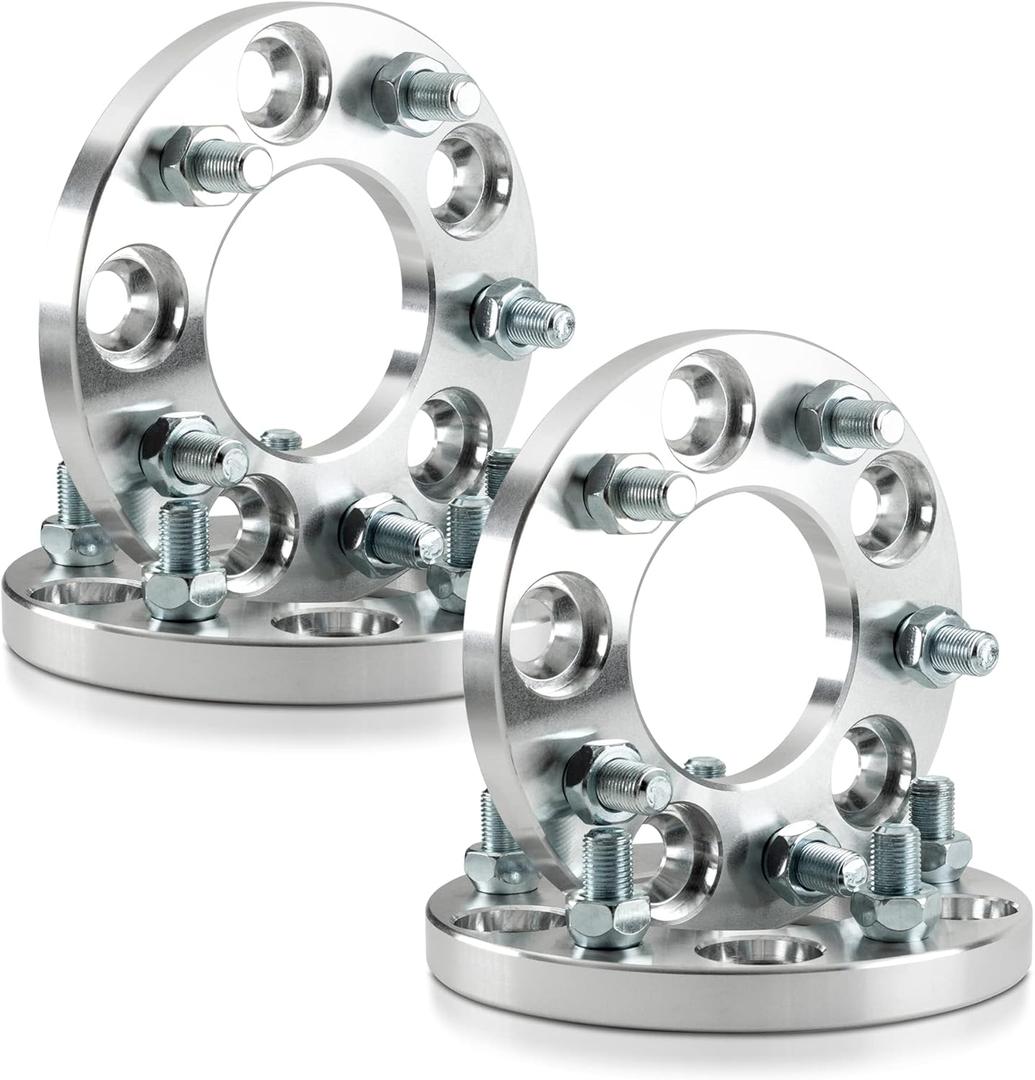 Customadeonly Forged 5x105 to 5x114.3 (5x4.5) Conversion Wheel Adapters 15mm | 4pcs | 56.5mm Bore | M12x1.5 Studs | Allows 5x105 Hubs to Use 5x114.3 Wheels | Stud Trimming May Be Required