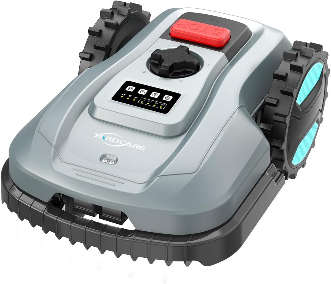 Robotic Lawn Mower  App-Controlled, Self-Charging Automatic Mower with Custom Cutting Height, Weather Sensor & Obstacle Detection  Ideal for Lawns up to 4300 sq.ft (Gray)