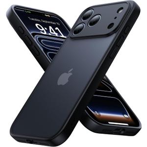 Eastinbox for iPhone 17 Pro Case [16FT Military Grade Shockproof], Anti-Slip Anti-Scratch, Slim Translucent Frosted Matte Phone Cover, Case for iPhone 17Pro 6.3", Black