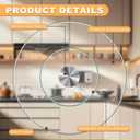 27" Tempered Glass Lazy Susan Turntable - Round Rotating Serving Tray for Dining Table, Kitchen, Party - Heat-Resistant, Silent Spinner, Modern Design