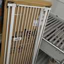 55.1" Extra Tall Dog Gate Indoor for Doorways, 30.1-33.8" Wide Cat Pet Gate for Stairs, 1.37" Gap No Drilling Auto Close High Pressure Mounted for Kitchen/Hallways, White