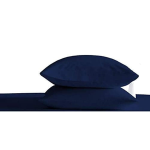 Set of Two Oversized Superhuge Pillow Case - Cover - 100% Egyptian Cotton, 600 Thread Count Sateen, (Size 31 x 40) (31 X 40, Navy Blue)