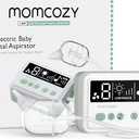Momcozy Nasal Aspirator for Baby, Hospital-Grade 70 KPa Strong Suction & 9 Suction Levels Nose Sucker, Electric Nose Cleaner for Toddler & Newborn, Soothe Light & Lullabies, BPA Free Silicone Tips