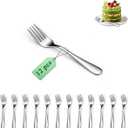 Dessert Forks Set of 12, Cake Fork for Cocktail, Dessert, Cake, Tea, Fruit, Cheese, Appetizer Small Forks for Party, Hotel, Restaurant, Cafes Dishwasher Safe