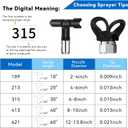 5Pcs Sprayer Tips, Airless Paint Sprayer Tips, Paired with Wooden Base and Black Portable Bag for Easy Storage(109,213,315,413,621)