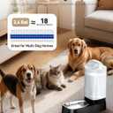 Automatic Dog Water Bowl Dispenser - 2.4 Gallon Gravity Pet Water Dispenser with 304 Stainless Steel Bowl, Dog Auto Feeders Bowls Self Waterer, Easy-Carry Handle for Large Dogs & Cats, Multi-Pet Home