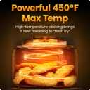 Chefman Compact Air Fryer 3.5 QT - Slim Design Fits Small Kitchens, 4-in-1 Air Fry, Bake, Dehydrate, Frozen, 450°F Max Temp, Narrow Footprint Saves Counter Space, Nonstick Ceramic, Dishwasher-Safe, 3.5 Quart