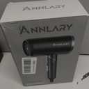 ANNLARY Dual Voltage Travel Hair Dryer with Diffuser & Comb, 1800W Portable Foldable Blow Dryer, Plasma Ionic Hairdryer for Frizz Control & Shine, Low Noise, 110V-120V/220V-240V European Use
