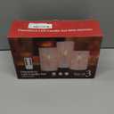 Crystal Club Flameless Candles, Cardinal Theme, (Set of 3) Battery Operated LED Candles with Remote, Real Wax & Glass Effect Candle with Timer for Christmas Home Festival Dcor