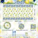 169 Pcs Capri Lemon Party Decorations Amalfi Coast Lemon Party Supplies Serve 24 Summer Mediterranean Tableware Set Lemon Plates Napkins Tablecloth for Birthday Bridal Shower