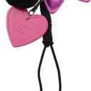 Designer Rope Bag Charms, Dopamine Bow and Heart Charms, Braided Plush Keychains for Handbag Purse Backpack Bag Accessories