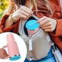 Mity rain 2PCS Silicone Tumbler Flip Straw Lid for Stanley Cup 40OZ, Spill Proof Lid Compatible with Stanley Quencher Flip Straw Lids for Replacement (Blue)