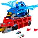 Hot Wheels City Toy Car Track Set, Ultimate Dual Dragon Transporter & 2 Die-Cast Cars, Large-Scale Dragon & Detachable Dragon, Stores 20+ Vehicles