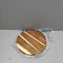 11.5 Inches Candle Holder Tray Home Decor, Round Wood Tray for Coffee Table, Small Wooden Serving Decorative Trays for Home