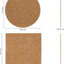 48 Pack Sublimation Blanks Coasters Bulk, 4 Inch Glossy White Glazed Ceramic Tiles Bulk with Cork Backing Pads, Heat Transfer Cup Mat for DIY Crafts Home Kitchen Decor (Square 48PCS)