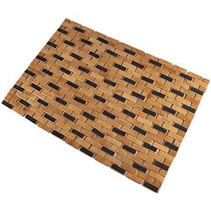 Bathroom Rug Bath Mat Silicone Anti Slip Pads Roll Up Wooden Bath Mats Multipurpose Bamboo Decor Shower Mats for Shower Bath Mat