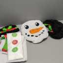 JOYIN 5 Pieces Christmas Snowman Theme Bathroom Decoration Set with Toilet Seat Cover, Rugs, Tank Cover, Toilet Paper Box Cover and Towel for Xmas Indoor Décor, Party Favors