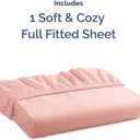 Full Fitted Bed Sheet - Bottom Single Fitted Sheet Only - Ultra-Soft Hotel Luxury Bedding w/ 8-16 Inch Deep Pockets - Breathable, Cooling & Wrinkle Free - Easy-Fit, Fade & Shrink Resistant - Baby Pink