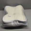 Cervical Pillow for Neck Pain Relief - Ergonomic Pillow for Sleeping Side Sleeper Pillow for Adults, Contour Neck Pillow Cooling Memory Foam Pillows, Orthopedic Bed Pillow for Back Stomach Sleepers (White + Grey)