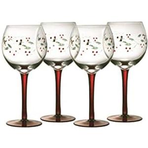Pflatzgraff Winterberry Wine Goblets, Set Of 4, Clear, 13 fluid ounces (Multicolor)