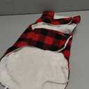 Malier Classic Plaid Fleece Dog Coat - Warm Winter Jacket with Pocket, Windproof for Small, Medium, Large Dogs (Red, X-Large)