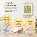 Inspirational Scripture Wall Art Poster,Christian Bible Verse Wall Poster with Solid Frame,Vintage Canvas Hanging Wall Art Decor for Bedroom, Living Room, and Office,Best Mother's day Gift for Mom Set of 2 (Philippians 4:6-4:7)