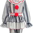 Spooktacular Creations Boy Scary Clown Costume, Scary Halloween Costume Kids, Killer Clown Outfit for Boys, M