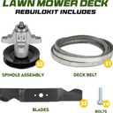 54" Deck Rebuild Kit Fit for Cub Cadet SLTX 1054 SLT 1554, with 3 Spindles for 618-04126 918-04126 918-04125, 3 Blades 742-0677 942-0677, 1 Belt 754-0642 954-0642 112-0933