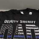 Deputy Sheriff Dad Much Cooler Fathers Day Thin Blue Line T-Shirt, Black, Men, Small
