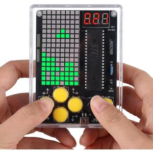 PEMENOL 7-in-1 Game Soldering Project Kit, DIY Retro Handheld Game Console Electronics Kit for STEM Learning, 3 Difficulty Levels, Classroom Practice & School Projects for Teens & Students