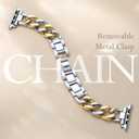 DaQin Gold Band Compatible with Apple Watch Bands for Women 40mm 38mm 41mm 42mm 44mm 45mm 46mm, Metal Chain Link Steel Replacement Accessories Bracelet for iWatch Bands Series 11 10 9 8 7 6 5 4 3 2 1
