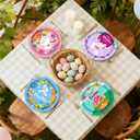 48PCS Easter Paper Plates-7Inch 4 Design Cute Bunny Dessert Plates Disposable Bunny Paper Dinnerware Cake Salad Fruit Plates Party Decor for Easter Spring Holiday Birthday Party Baby Shower