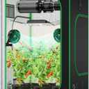 VIVOSUN S448 4x4 Grow Tent, 48"x48"x80" High Reflective Mylar with Observation Window and Floor Tray for Hydroponics Indoor Plant Tents for VS4000/VSF4300 (Black)