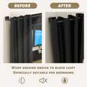 Curtain Rods for Windows 28 to 48 inch, 5/8" Diameter Black Warp Around Curtain Rod for Bedroom Living Room
