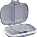 Holii Travel Pill Organizer, 8 Compartments Portable Pill Case, Daily Pill Box to Hold Vitamins, Small Pill Container for Pocket Purse Medicine OrganizerGray