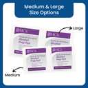 HCS Large Alcohol Prep Pads - 70% Isopropyl Alcohol Wipes, Individually Wrapped - 2 ply, Textured, Sterile Skin Prep Swabs (400/Box)