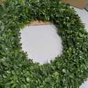 LZNPA Boxwood Wreaths for Front Door Realistic 22InchSpring Wreaths for Front Door Outside Front Door Wreath All SeasonGreen Wreath for Spring Farmhouse Porch Wall Wedding Room Home Decor