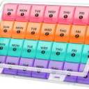 DANYING XL Monthly Pill Organizer 1 Time a Day with Dust-Proof Case, Extra Large 4 Weeks Pill Box Once a Day, 28 Days Pill Container 1 Per Day