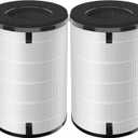 AP-T40FL AP-T45 HEPA Replacement Filter Compatible with 1461901 Homedics Total Clean 5-in-1 Air Cleaner Purifier, AP-T40 AP-T45WT AP-T40WT AP-T45-BK AP-T45-WT AP-T40WTAR, 2-Pack (White)