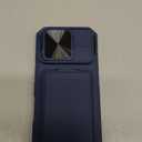 SSLOTSCASE for iPhone 17 Pro Case with Stand & Credit Card Holder & Sliding Camera Cover & Camera Stand & Wallet, Rugged Silicone Edge Protective Phone Case Cover for iPhone 17 Pro 6.3'' 5G 2025, Blue