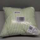 Vertical Lime Green White Stripes Pattern Trendy Stylish Throw Pillow 18x18