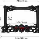 Motorcycle License Plate Frame, Heavy-Duty Motorcycle Plate Frame,Zinc Alloy Chrome, Fits 7 x4 inch Standard Plates, Compatible with Harley,Cruiser, Dual-Sport, Sport, Street Motorcycles (Black)