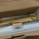 LAUCHUH 3 Tier Serving Stand Porcelain Serving Platter Tier Serving Trays with Collapsible Sturdier Rack, Serving Dishes and Platters for Thanksgiving, Christmas, Entertaining, Gold, 12 Inch