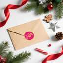 Christmas Stickers for Envelope Seals Cards Making Crafts 2 Inch Round Happy Holiday Christmas Label Card Vinyl Stickers for Mailing Baked Goods Gifts Decorative Bag (Joy168)