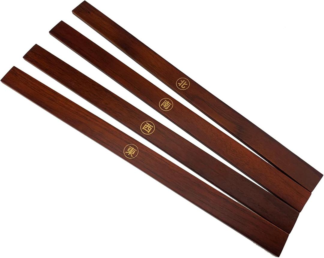 POLARS DESIGN Set of 4 Wooden Mahjong Tile Pushers for Playing Game (Pds-womj-43)