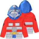 Transformers Optimus Prime Bumblebee Boys Long Sleeve Hooded Shirt for Big Kids (Red)