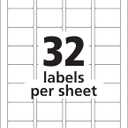 Avery ID Labels, Sure Feed Technology, Permanent Adhesive, 1.25" x 1.75", 480 Labels (6570)