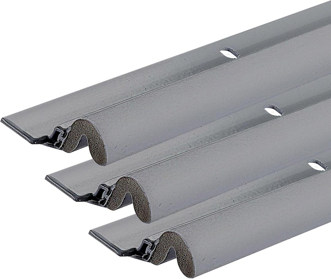Simply Conserve Premium Screw-On Set Door Weatherstripping with Aluminum Carrier and Foam Gasket in Gray KC600-G | Door Draft Stopper for Sides and Top | Foam Weather Stripping Door Seal